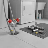 Washing Machine Drain Hose Splitter with Floor Drain Connector and Anti-Overflow Joint