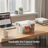 Handled Organizer container adaptable Household Storage Space-Saving for Dorm Room