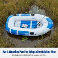 Inflatable Dinghy, Reinforced PVC Kayak, Foldable Fishing Boat for Outdoor Leisure