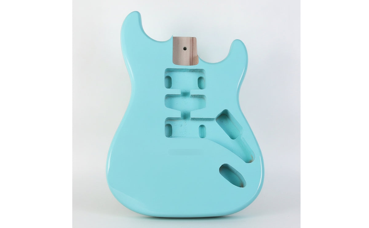 Glossy Guitar Body with Routed Cavities Contoured Double Cutaway Guitar Body Premium Long-Lasting for DIY Projects