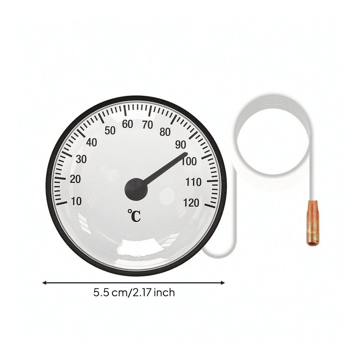 Thermometer with Coiled Measuring Tip Preciso Liquid-Expansion Thermometer Sin