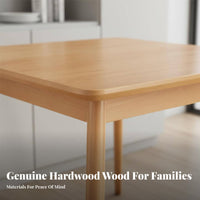 Space-Saving Square Dining Table with 4 Chairs Simple Design Kitchen Furniture Modern Design Nordic Aesthetic for Apartment Dwellers, Small Families, Students, Home, Breakfast Nook, Office