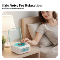 vinyl turntable Design Water Ripple Projector Bluetooth Connectivity Water Ripple Projector with rotating Disc colorless Noise Machine mood Light Timer Function for Gift Givers, Students, partners, Bedroom, Bedside, Dorm Room