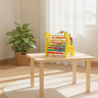 Wooden Abacus with Beads Colorful Wooden Counting Frame with Beads Bead Frame Hands-on Educational Toy Traditional