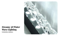 3D Wave Effect Light Atmosphere Generation Dynamic Water Wave Light Display Dimmable Dynamic Wave Light for Party Hosts, Homeowners, KTV, Bar