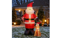 Weather-Resistant Christmas Inflatable with Dog Festive Christmas Inflatable Decoration Whimsical Ornament Funny for Yard
