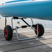 Inflatable Boat Trailer Wheel Portable Heavy-Duty Canoe Trailer Construction Water Outdoor Equipment for Beach, Dock