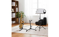 Non-Slip Alto Tenor Sax Stand Stable Tripod Design Saxophone Stand Heavy Duty Foldable Saxophone Holder Adjustable Height for Saxophonists, Musicians, Home Practice, Stage Performance, Studio