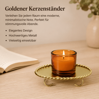 Geometric Metal Candle Holder, Modern Tealight Holder, 9x10cm, Twisted Design for Festive Atmosphere
