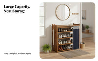 Large Capacity Freestanding Shoe Rack Space Saving Multi-Layer Shoe Shelf Stable and Sturdy Household Furniture Raised Bottom Design for Students, Apartment Dwellers, Homeowners, Hallway, Dormitory, Living Room, Bedroom