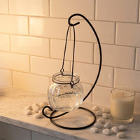 Plant Cultivation Station Water-Based Cultivation Culture Desktop Plant Terrarium Elegant Ornament Hanging Glass Vase Stand for Office Workers, Desk
