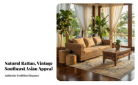 Southeast Asian design Woven Strap Chaise Vintage Design Asymmetrical Woven Lounger Designer Piece Lounge Seating Ergonomic Shape for Interior Designers, Homeowners, Adults, Living Room, Showroom, Sunroom, Bedroom