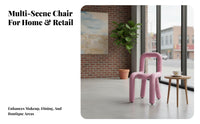Bold Design Cylindrical Frame Chair Unique Shape Vanity Stool Designer Aesthetic Accent Seating Multi-Functional for Interior Designers, Adults, Homeowners, Makeup Room, Boutique, Home Office, Entryway