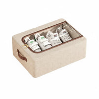 Transparent Shoe Container Space-Saving Organizer Box Stackable for Under Bed