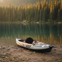 Streamlined Inflatable Kayak Lightweight Portable Kayak Heavy-Duty Paddling Craft Compact for Kayakers, Paddlers, Calm Rivers, Lakes, Recreation, Touring