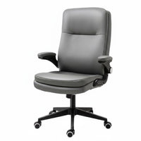 360-Degree Swivel High-Back Task Chair with Flip-up Arms Ergonomic Design Office Furniture Rocking Function Breathable for Executives, Students, Telecommuting Workers, Study Room, Workstation