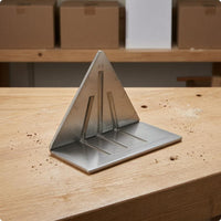 Flat Base Triangular Carpenter Square Engraved Markings Measuring Square Cutout Slots Layout Tool Metal for General Hardware Work