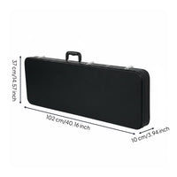 Electric Guitar Hard Case Hardshell Protection Wooden Electric Guitar Case Soft Lined Interior Musical Instrument Accessory for Artists, Travel