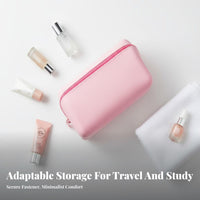 Silic Single Makeup Bag Waterproof Silic Single Cosmetic Pouch Simple to Clean Portable Toiletry Case for Women, Adults, Daily Use, Washroom