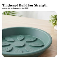 Thickened Round Flower Pot Saucer Floor Pdecayection Round Water-Collecting Dish Long-Lasting Plant Water-Collecting Tray No Holes Design for Gardeners, Homeowners, Indoors, Balcony, Garden, Liftedice