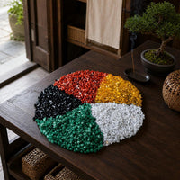 Natural Five-Color Crystal Gravel Treasure Basin Ornament for Home Decor and Demagnetization