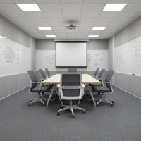 Padded Sponge Seat Mesh Back Office Chair Stable 5-Star Base Mesh Back Computer Chair Easy Assembly 250 Lbs Weight Capacity for Conference Room
