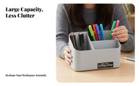 Multi-Compartment Tote with Handle Large Capacity Supply container for creative workspace