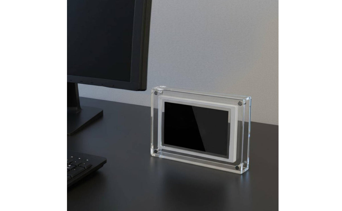 HD Display Acrylic LED Photo Frame Plug and Play Electronic Picture Frame Built-in Battery Desktop Digital Album Rechargeable for Office Desk
