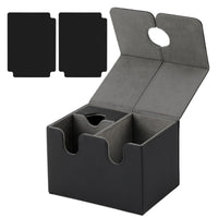Soft Interior Trading Card Storage Box Portable Trading Card Storage Box with Dividers Textured Compact for Tournaments