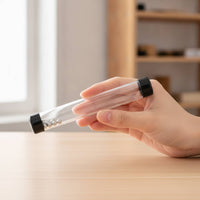 100 Pieces Cylindrical Storage Tube with End Caps Reusable Clear Plastic Tube with End Caps Packaging Long-Lasting Sturdy