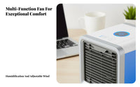 Cools and Humidifies Mini Evaporative Cooler Quiet Operation Desktop Air Cooler Compact Design for Students, Drivers, Bedroom, Dorm, Car