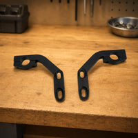 Transparent Clear Motorcycle Windshield Rounded Clamp-on Windshield Curved Clamp-on Windscreen Deflector Black Hardware