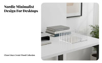 Multi-Compartment Storage Rack Transparent Design upright Divider Rack