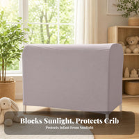 Nursery Accessory Gray Thickened Crib Dust Cover