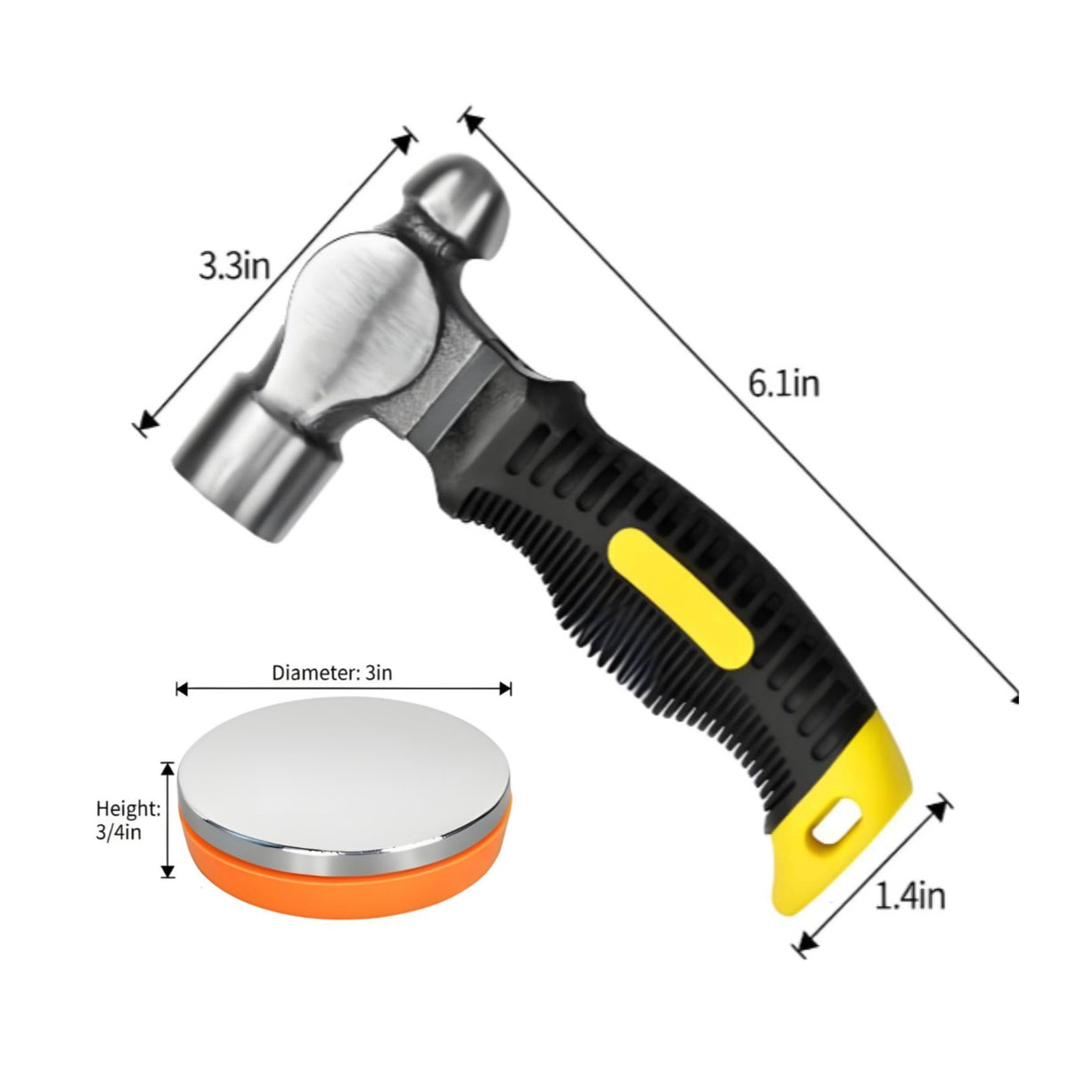 Ergonomic Rubber Handle Jewelry Stamping Tool Kit High-Carbon Steel Metal Stamp Kit with Hammer and Block Long-Lasting Metal Letter Punch Set Easy to Grip for Beginners