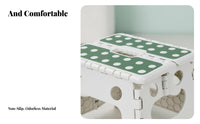 Foldable Design foldable Stool with grip Space-Saving Folding Step Stool Lightweight Portable Seating adaptable for Children, Parents, Bathroom, Concert, Outdoor, journey
