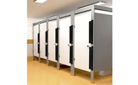 4 Pieces Lavatory Stall Privacy Strip Wipe-Clean Lavatory Stall Door Privacy Cover Kit Restroom Door Opening Filler for Public Restrooms