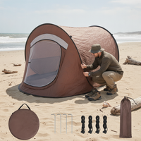 Pop-Up Beach Tent with UV Protection and Mosquito Netting, Foldable Outdoor Camping Shelter