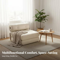 Foldable Armless configurable Sleeper Chair versatileUse Design Armless configurable Seat Space Saving Living Room Furniture Comfortable for Apartment Dwellers, Young Adults, homeowners, Small areas, Bedroom
