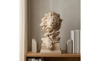 Abstract Lion Statue Layered Mane Lion Figurine Regal Look Home Decor for Bookshelf