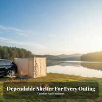 Easy Setup Car Side Tent Waterproof Ssun's Rays Tailgate Sunshade sun's Rays Protection Vehicle Awning Wind-Resistant for Outdoor Enthusiasts, Tailgaters, Families, Tailgating, Road Trips, Picnics, Beach