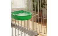 Easy to Clean Bird Enclosure Bath Container Hanging Design Parrot Bath Tray Safe Plastic Pet Accessory for Parrots, Small Birds, Budgies