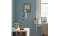 Mediterranean Theme Avian Decor Handmade Nautical Avian Decoration Rustic Seagull Statue Stable Base for Living Room, Hallway