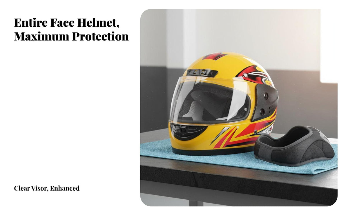 Full-Coverage Headgear Removable and Washable Liner Full Face High-Impact-Deflective Outer Covering Secure Headwear for Adults, Commuting