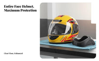 Full-Coverage Headgear Removable and Washable Liner Full Face High-Impact-Deflective Outer Covering Secure Headwear for Adults, Commuting