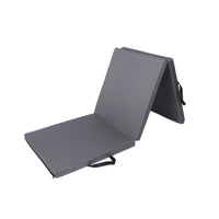 Textile Cover Foldable Exercise Mat Rectangular Tri-Fold Mat
