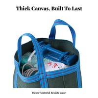 Long-Lasting Canvas Tool Carrier Wear-Resistant Heavy Duty Tool Tote Multi-Purpose for Shoppers, DIY Enthusiasts, Shopping, Home Repair