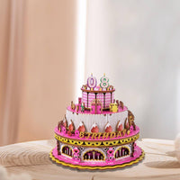 Rotating Music Box Kit DIY Assembly Home Decor Decorative Display Toy for Girls, Kids