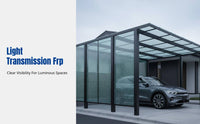 FRP Daylighting Panel, Transparent, Rainproof, Outdoor Shade for Greenhouse, Sunroom, Carport