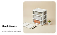 Mobile Under-Desk Shelf Top Drawer Storage Rack Multifunctional for Study Room